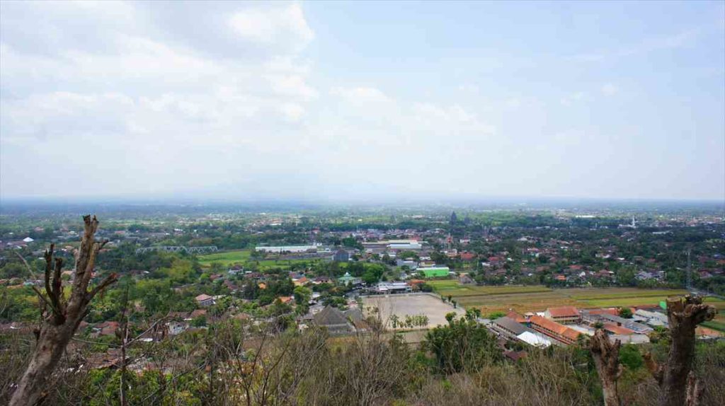 ジョグジャカルタにあるボコ遺跡からの景色